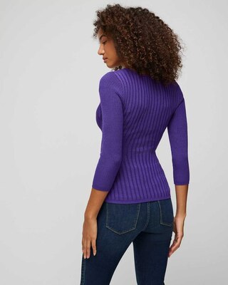 Sweetheart Ribbed Sweater click to view larger image.