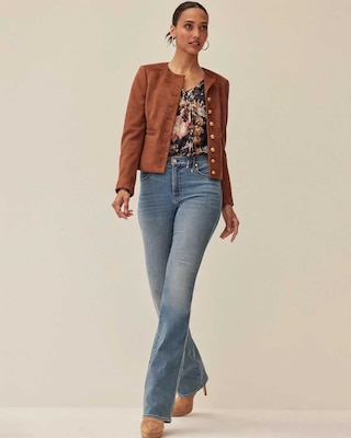 High-Rise Everyday Soft Denim™ Skinny Flare Jeans click to view larger image.