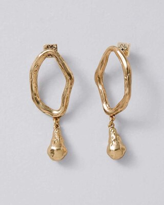 Goldtone Frontal Hoop Earrings click to view larger image.