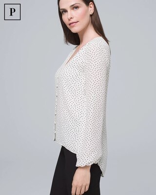 Petite Polka Dot Blouse