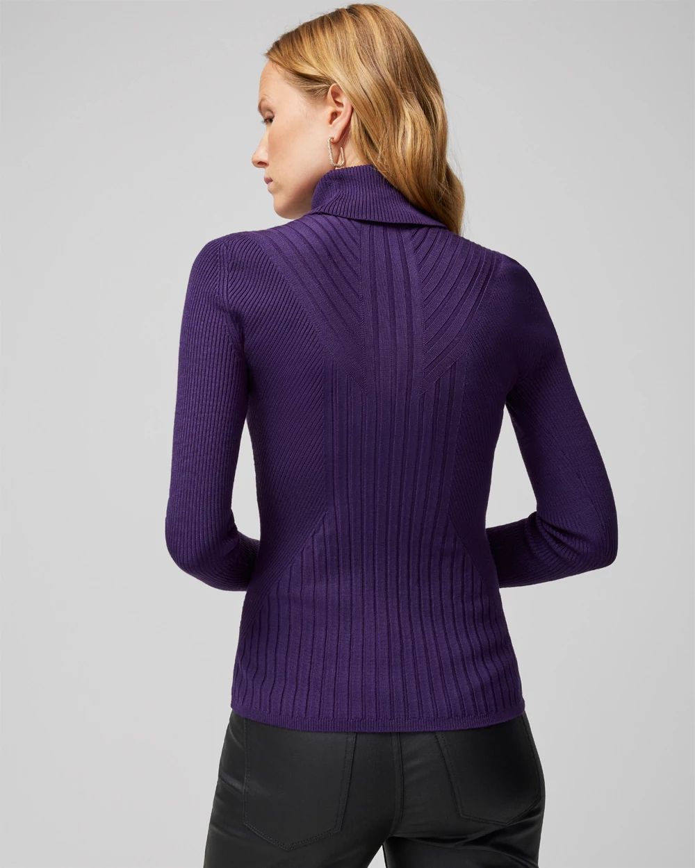 Long-Sleeve Ribbed Turtleneck
