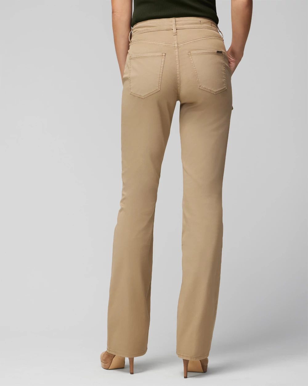 High Rise Pret Cargo Skinny Flare Jeans