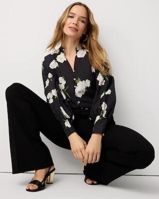 Floral Raglan Sleeve Shirt click to view larger image.