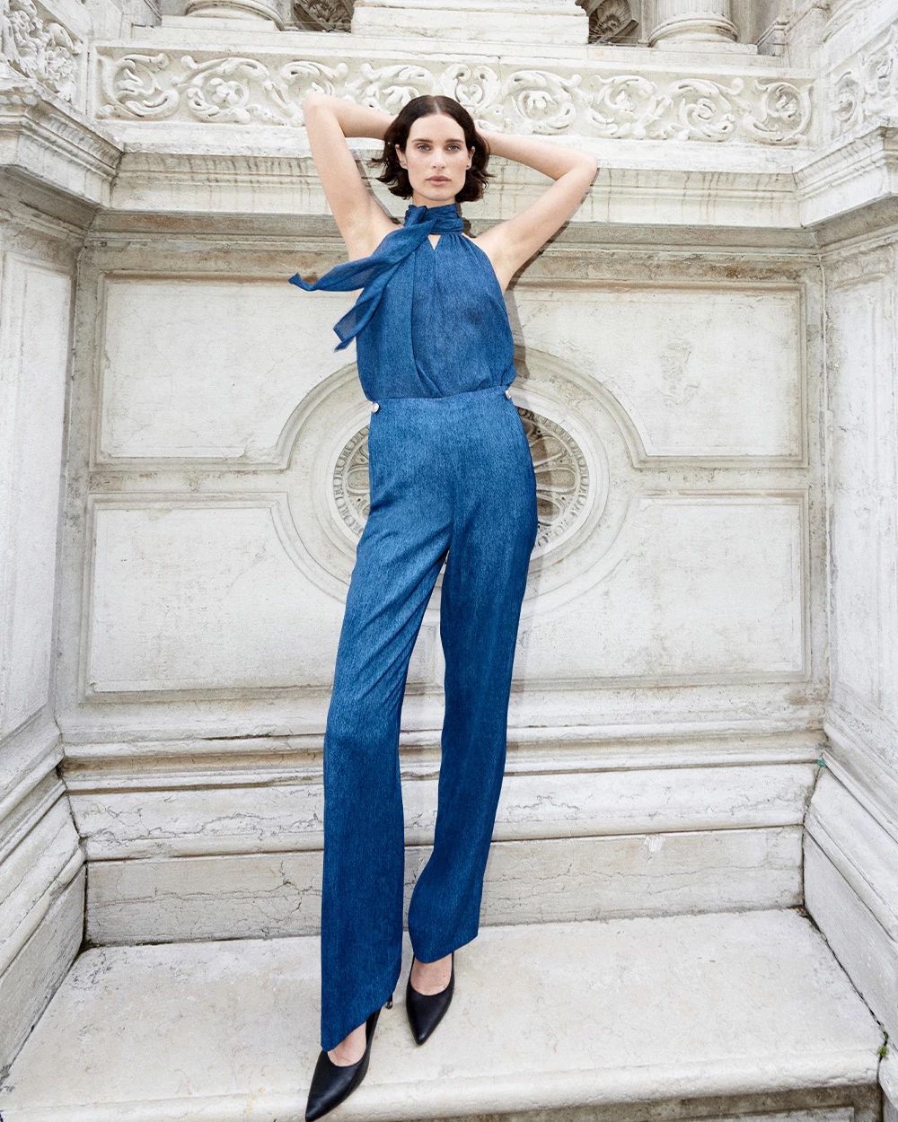 Denim Print Trouser