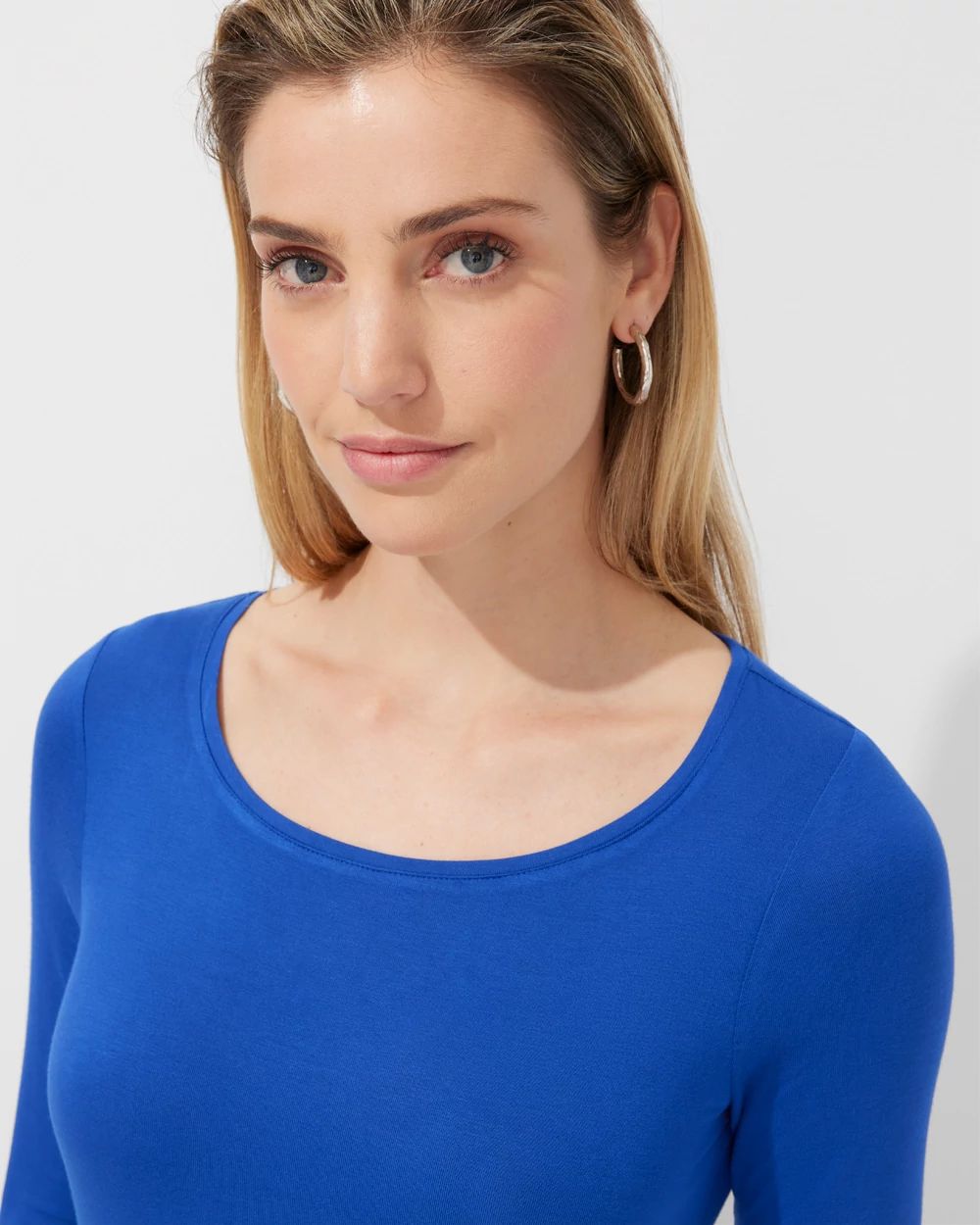 Outlet WHBM Long-Sleeve Scoop-Neck Tee