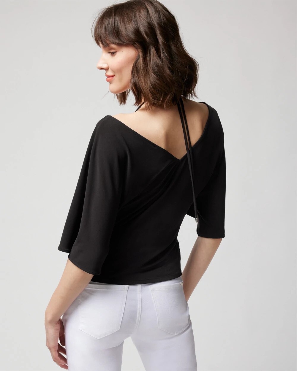 Matte Jersey Ruched Front Top - image 4
