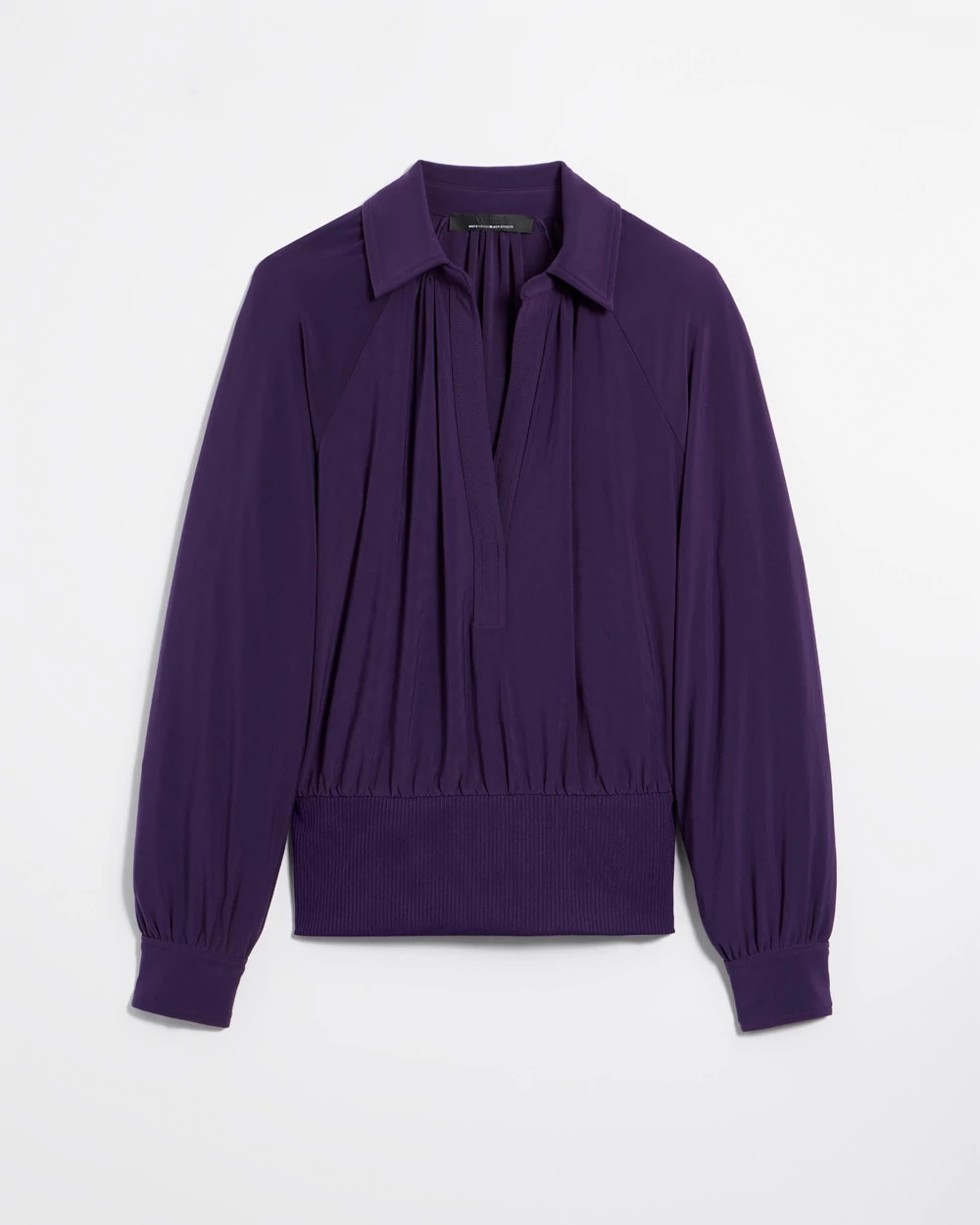 banded bottom blouson top
