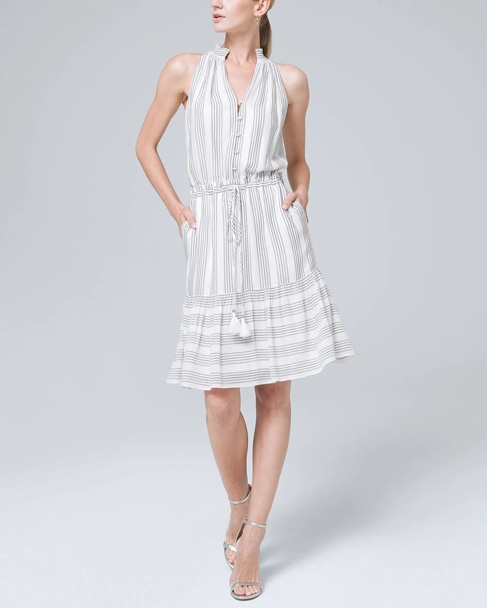 Sleeveless Striped Mini Dress
