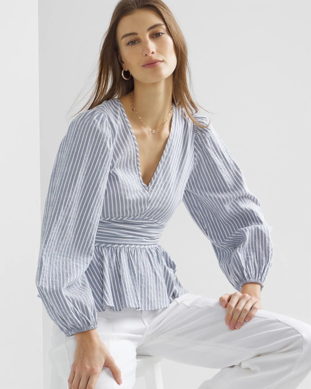 Cinched Blouson Top