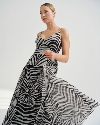 Tie-Back Tiered Maxi Dress click to view larger image.