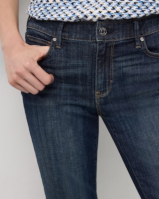 Petite Mid-Rise Bootcut Jeans click to view larger image.
