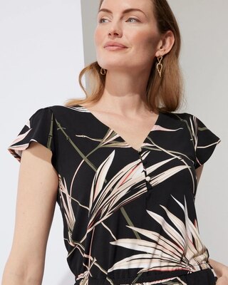 Outlet WHBM Henley Flutter-Sleeve Romper