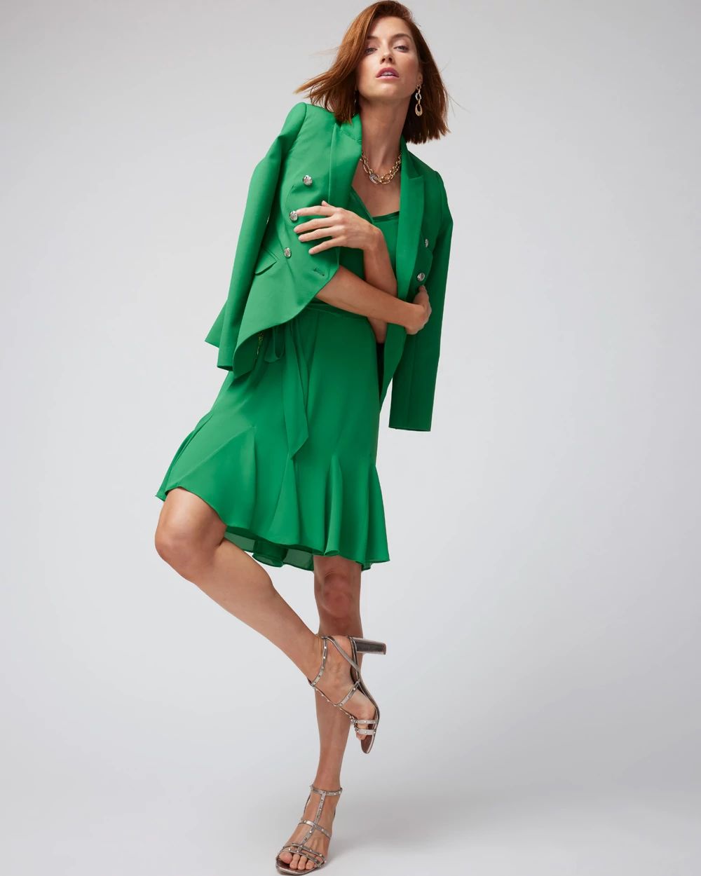 Sleeveless Godet Dress