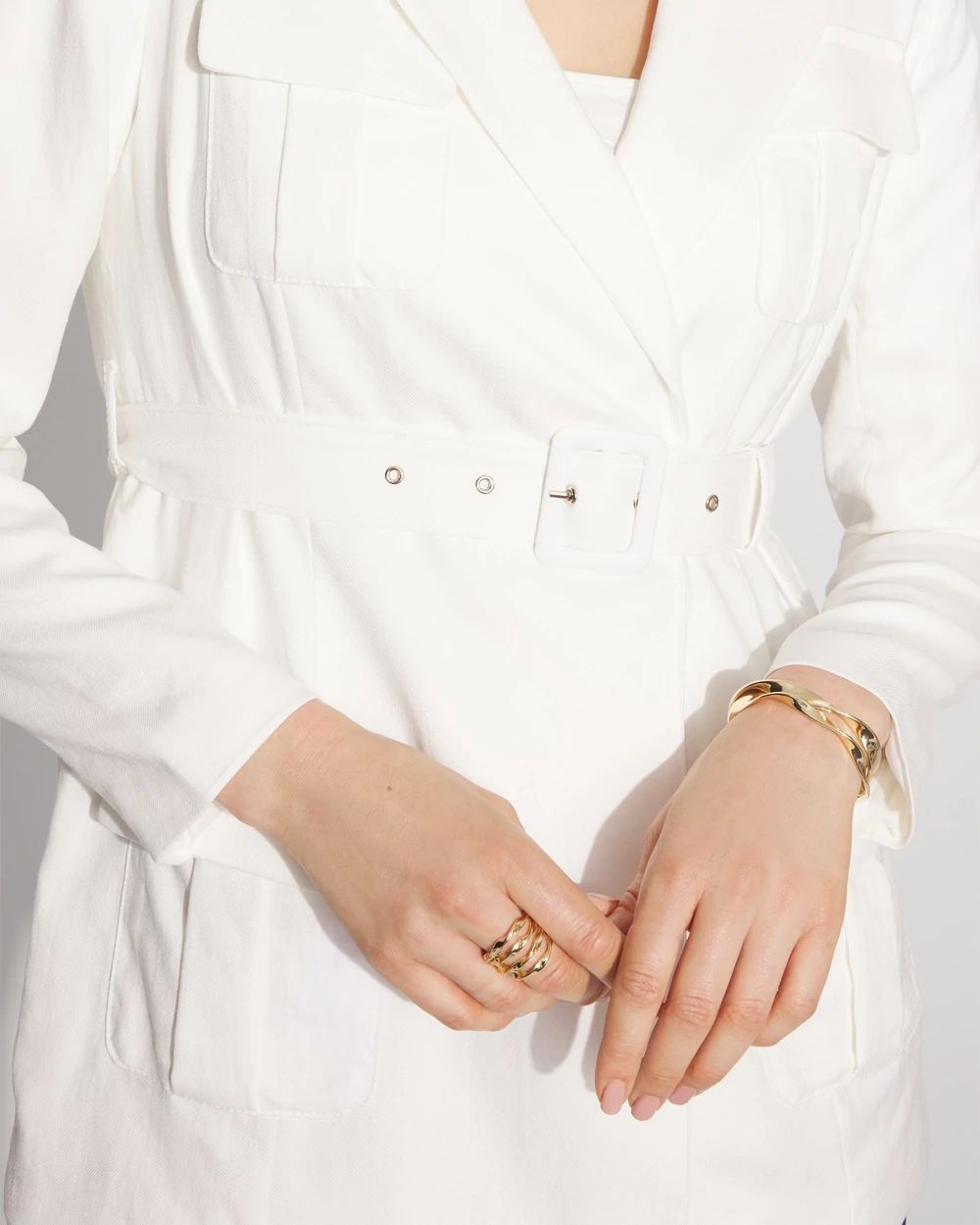 Petite Belted Safari Jacket