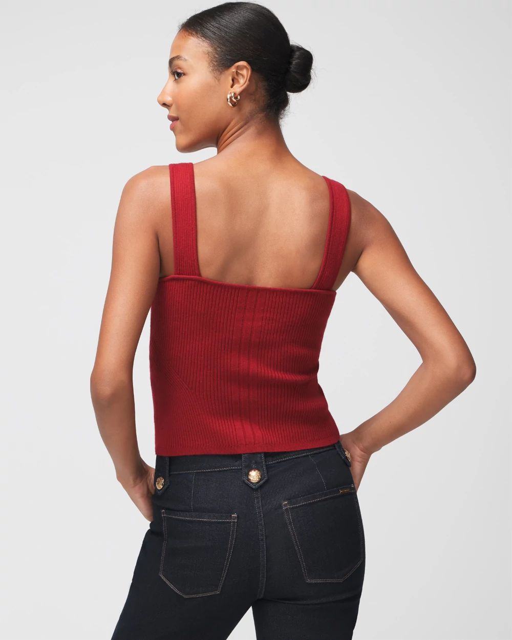 Cashmere Blend Rib Tank