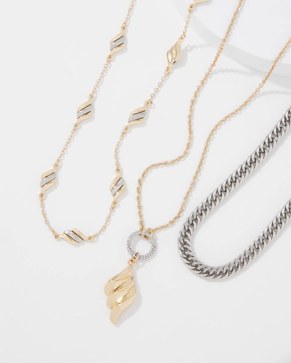 Sculptural Wave Convertible Necklace click to view larger image.