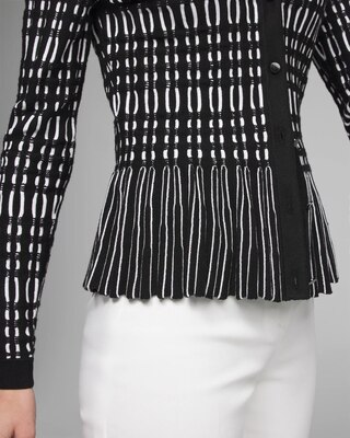 Outlet WHBM Novelty Peplum Cardigan