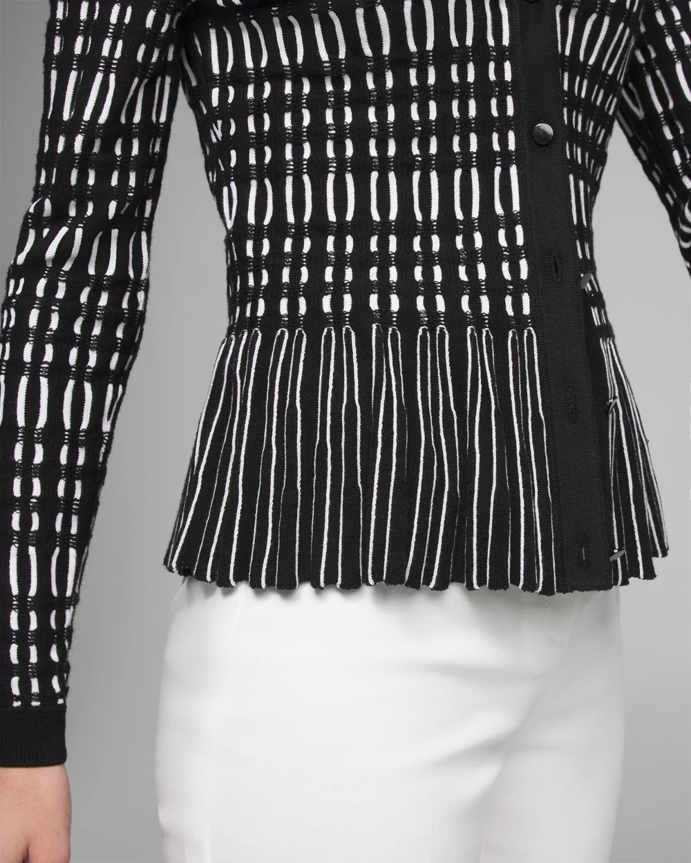 Outlet WHBM Novelty Peplum Cardigan