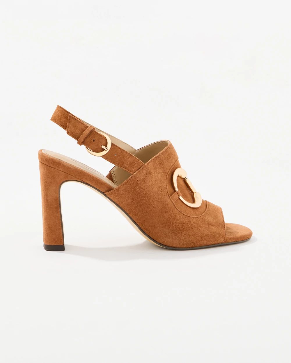 Suede Heeled Sandal click to view larger image.