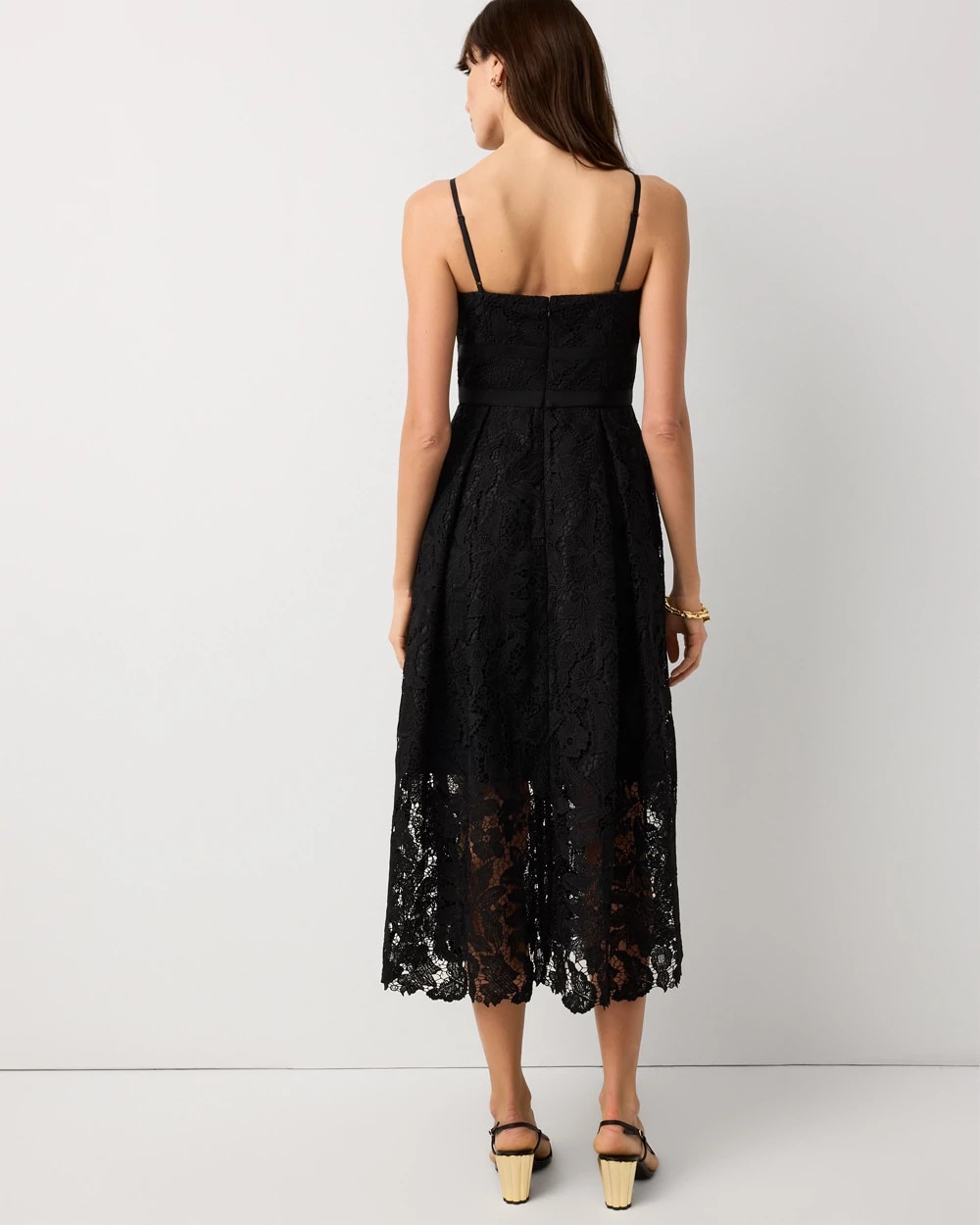 Petite Lace Midi Dress
