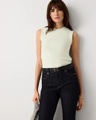 WHBM FORME™ Ribbed Stretch Ruched Side Tank