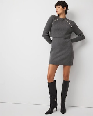 Convertible Sweater Mini Dress