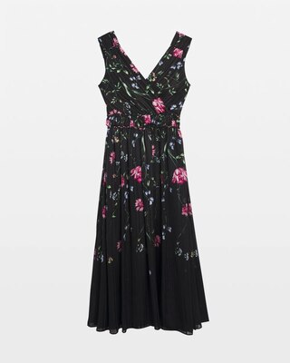 Petite Sleeveless V-Neck Braided Waist Midi Dress
