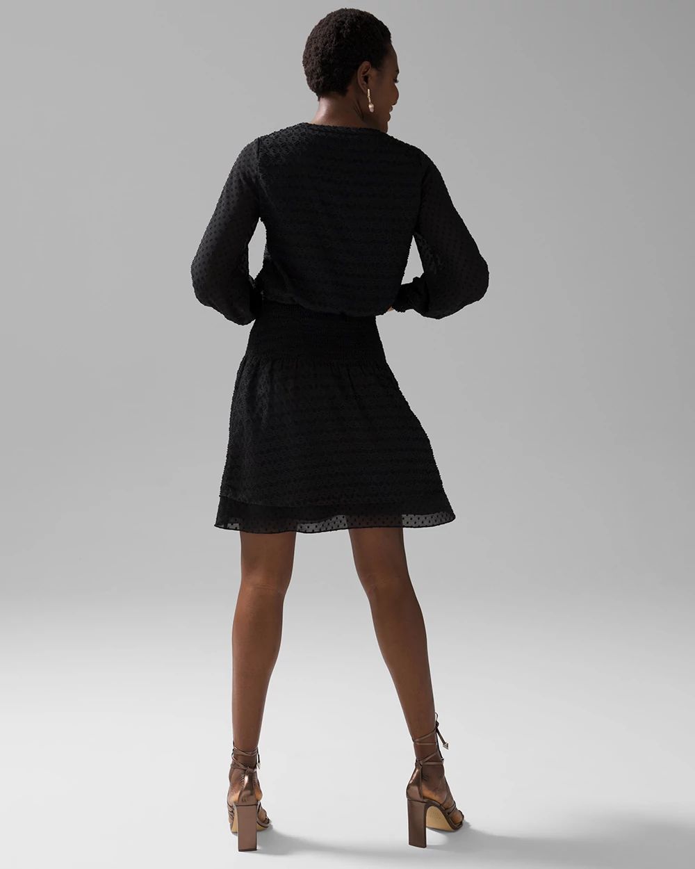 Smocked Blouson Dress