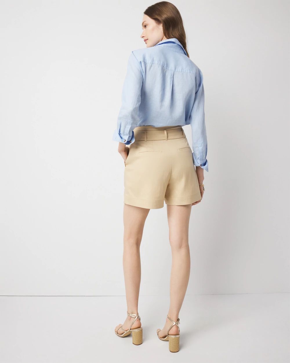 Extra High-Rise Belted Shorts