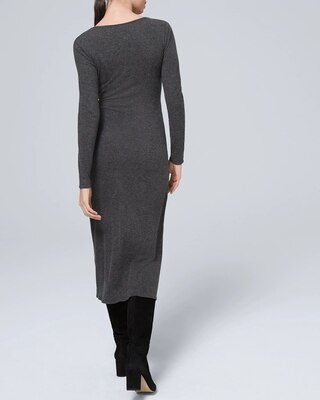 Cozy Midi Dress with Twisted Belt