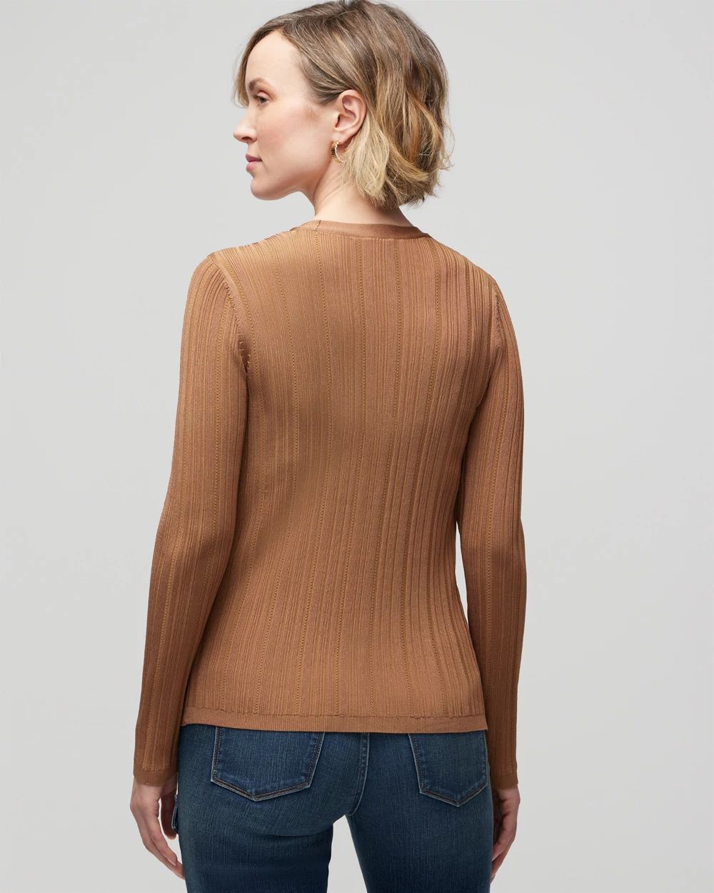 Long Sleeve Snap Front Cardigan