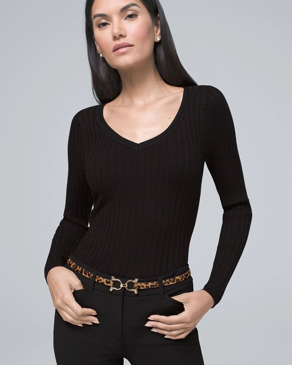 Zebra-Print Skinny Stretch Belt