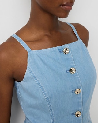 Featherweight Denim Longline Vest click to view larger image.