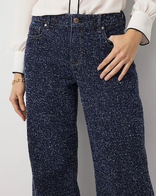 Bouclé Mid Rise Wide Leg Jean click to view larger image.