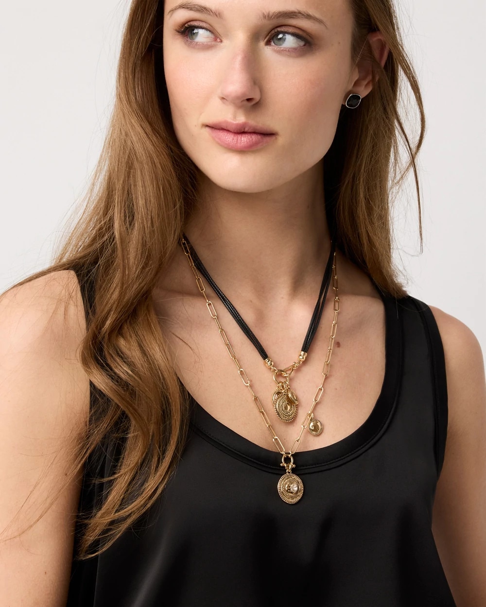 Layered Coin Convertible Necklace