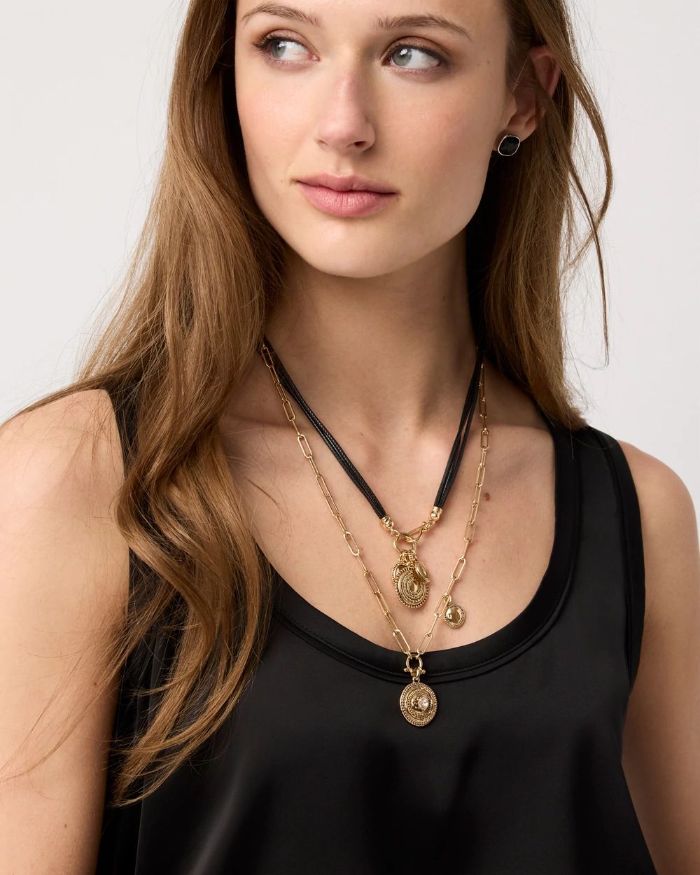 Layered Coin Convertible Necklace