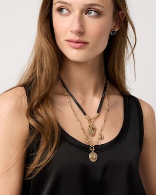 Layered Coin Convertible Necklace