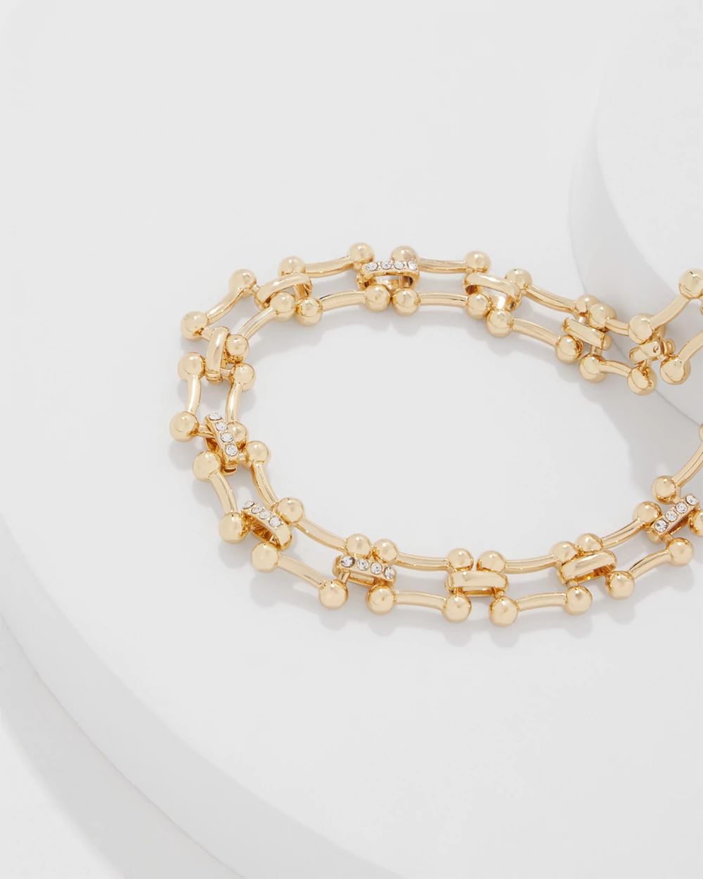 Pavé Links Short Necklace click to view larger image.