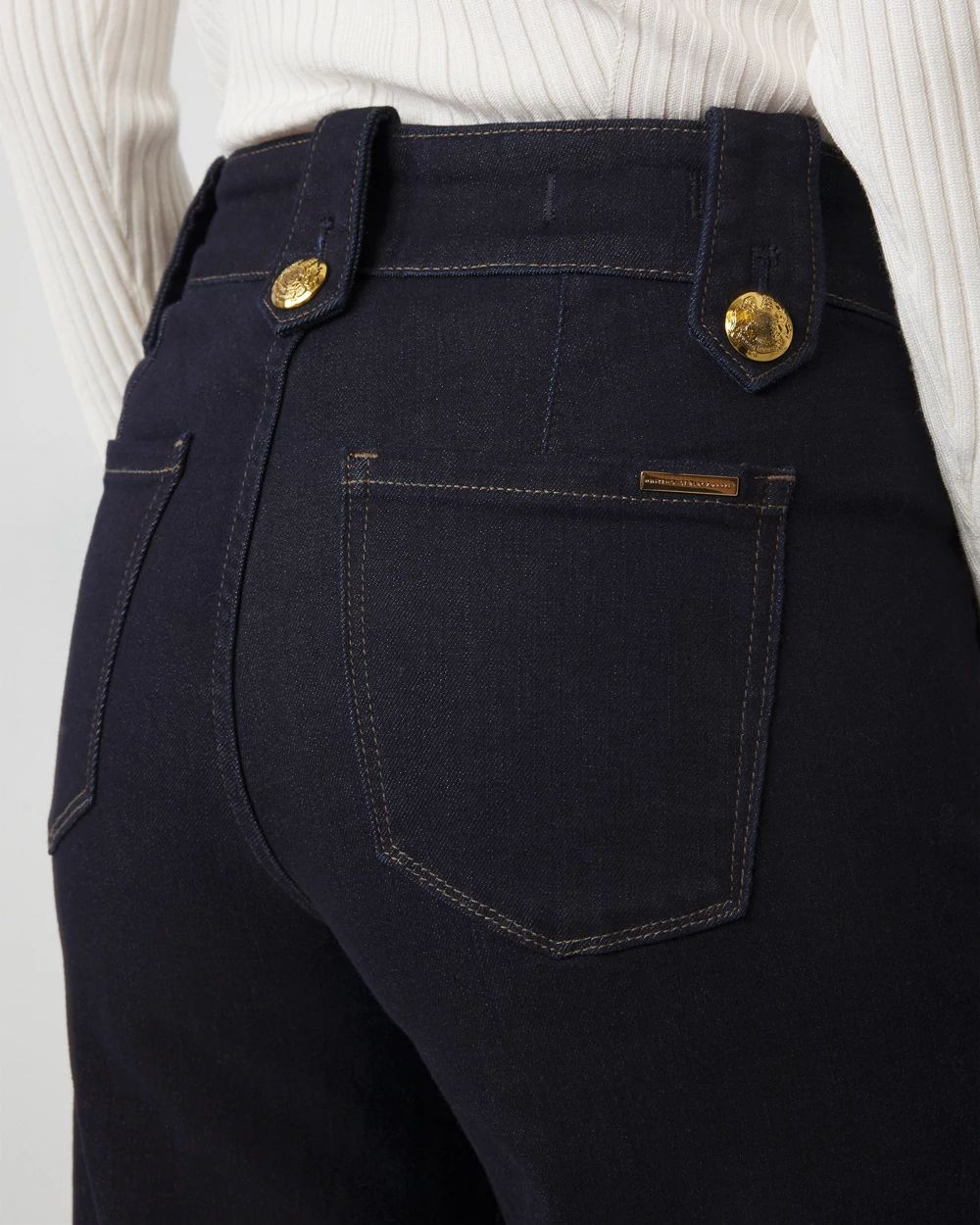 High-Rise Mariner Wide Leg Jeans