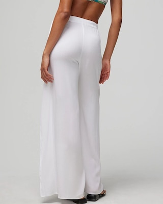 Tie-Front Wrap Beach/Swim Pants
