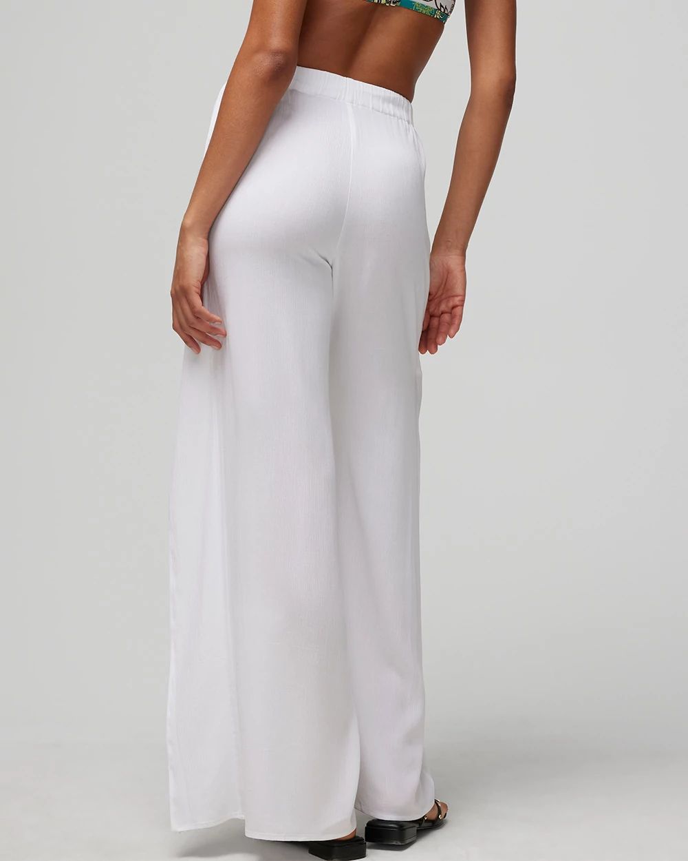 Tie-Front Wrap Beach/Swim Pants