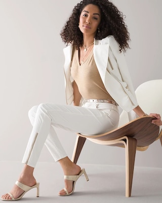Curvy High-Rise Coated Skinny Ankle Jeans