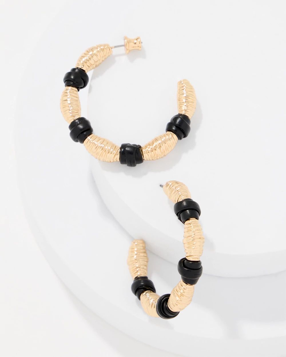 Corded Hoop Earrings