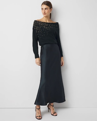 Petite Satin Slip Skirt