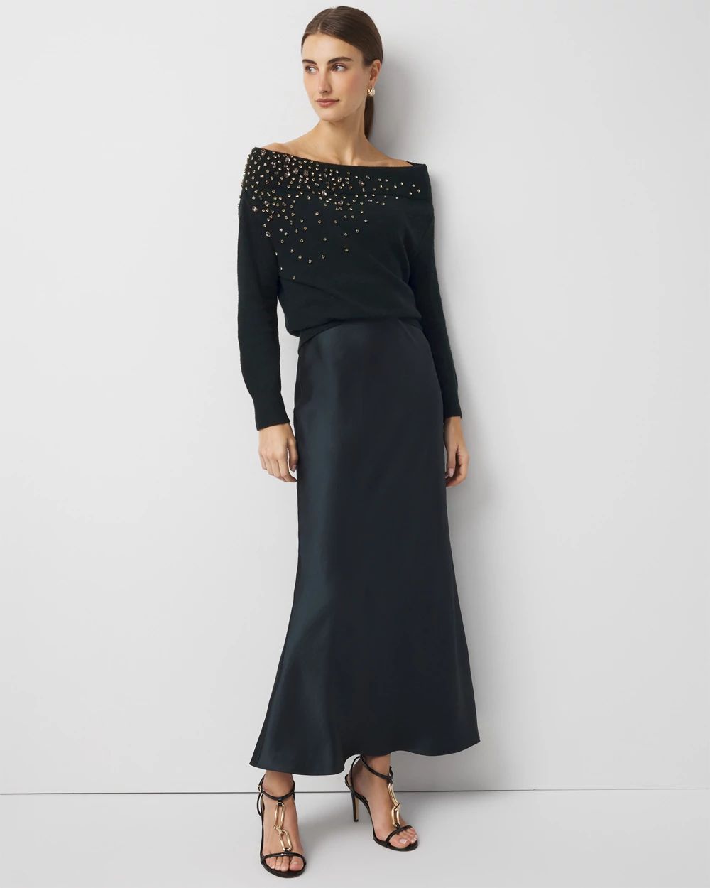 Petite Satin Slip Skirt