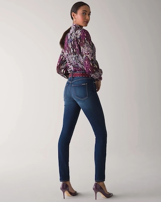 High-Rise Cashmere Denim Skinny Jeans click to view larger image.