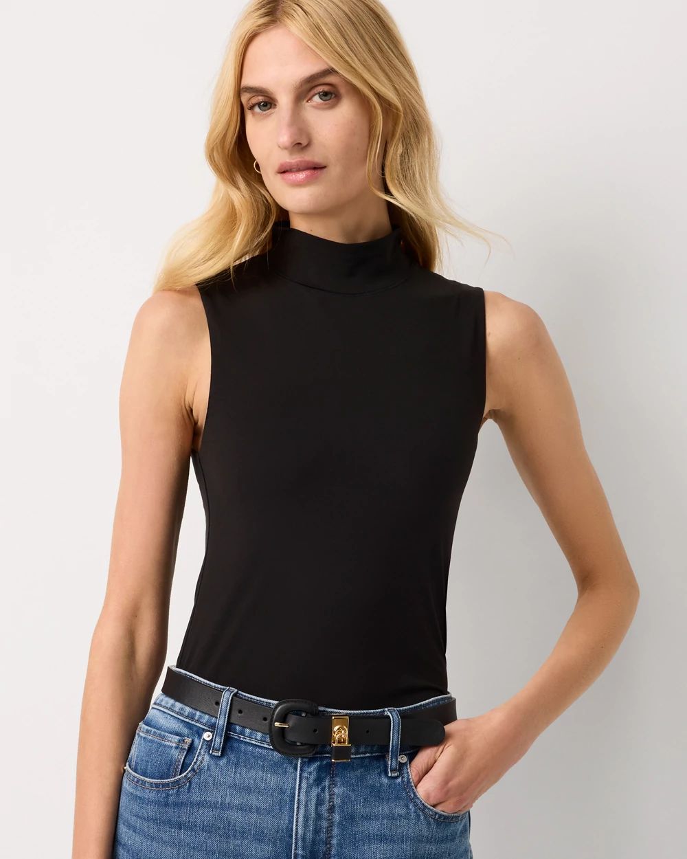 WHBM FORME™ All Ways Stretch Mock Neck Tank click to view larger image.