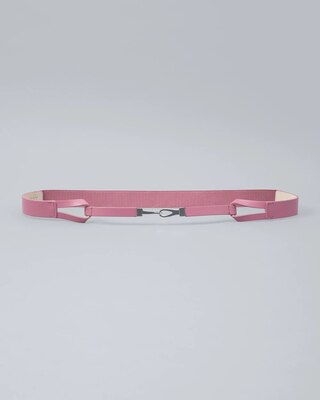 Leather Skinny Stretch Belt