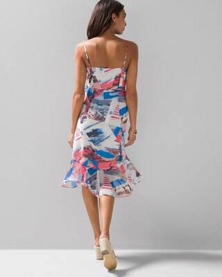 Spaghetti-strap Ruffle Wrap Dress