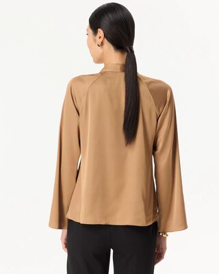 Raglan Sleeve Satin Shirt click to view larger image.